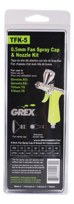 0.5mm Fan Spray Cap & Nozzle Kit Grex Airbrush