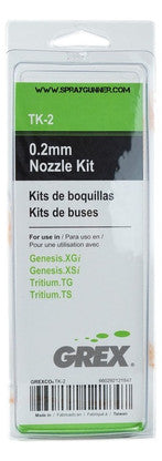 Grex 0.2mm Nozzle Kit (TK-2) Grex Airbrush