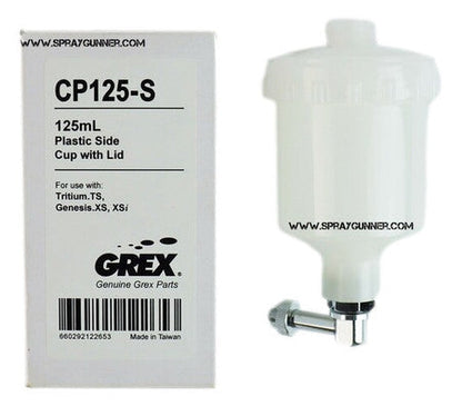Grex CP125-S Plastic Side-feed Cup with Lid