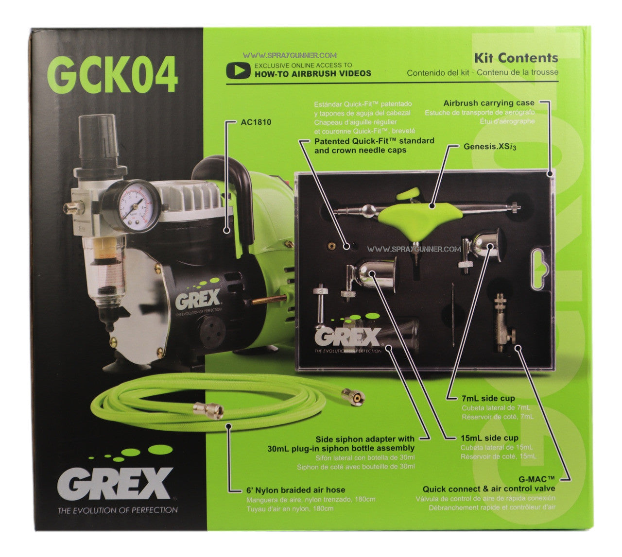 Grex GCK04 GenesisXSi3 Airbrush Combo Kit GCK04 Grex Airbrush
