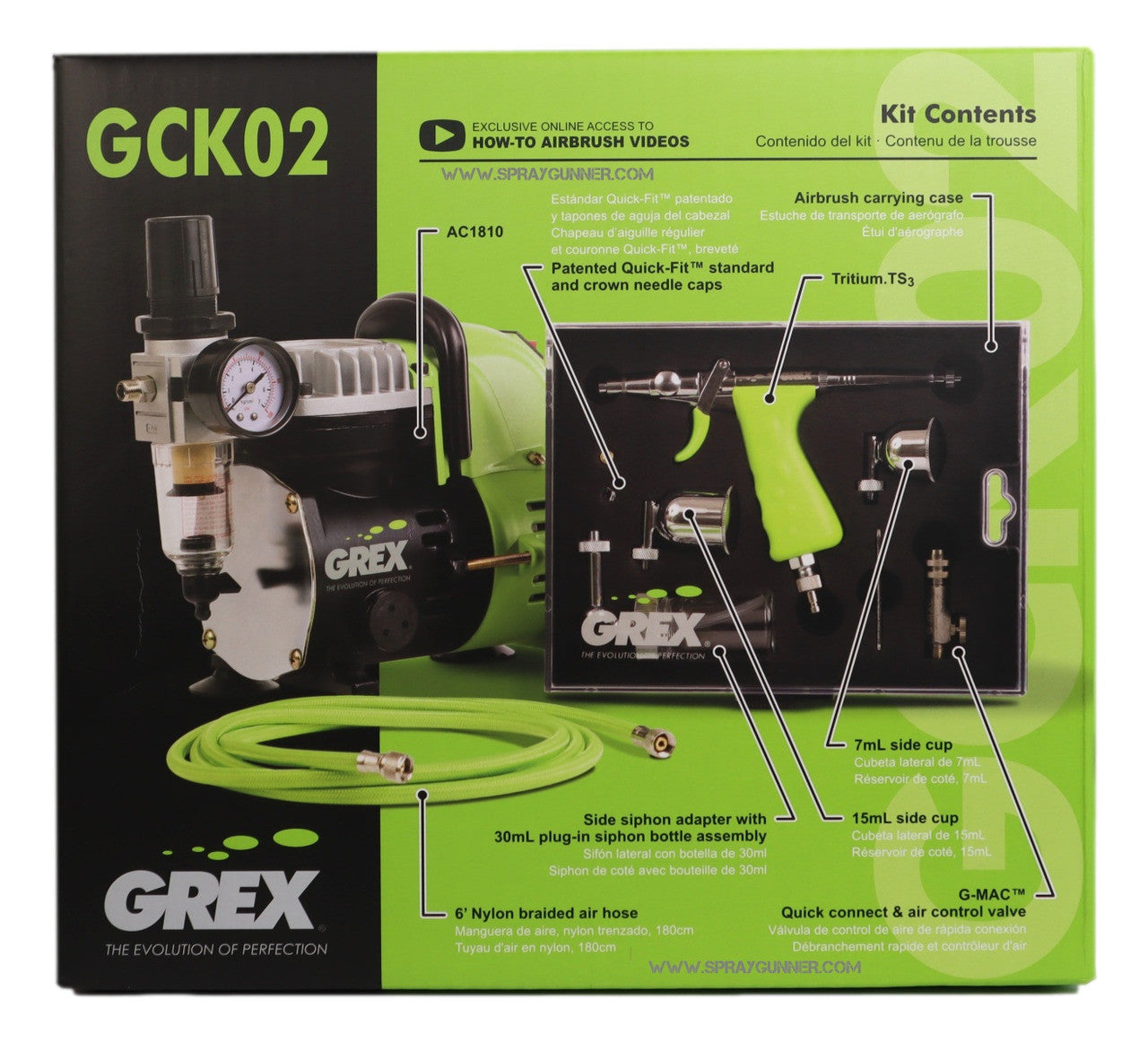 Grex TritiumTS3 Airbrush Combo Kit GCK02 Grex Airbrush