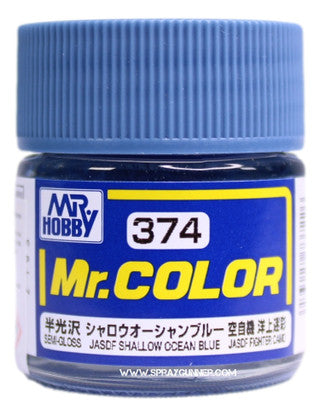GSI Creos Mr. Color Model Paint: Semi-gloss Shallow Ocean Blue C374