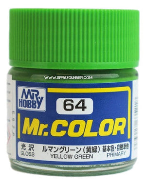 GSI Creos Mr.Color Model Paint: Yellow Green (C64)
