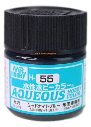Mr Hobby Aqueous H55 Gloss Midnight Blue H55 GSI Creos Mr Hobby