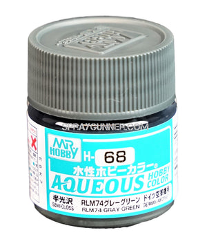 Mr Hobby Aqueous H68 Semi-Gloss RLM74 Dark Gray Blue H68 GSI Creos Mr Hobby