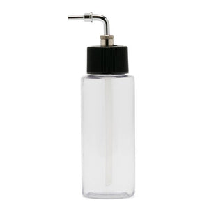 Iwata Crystal Clear Bottle 2 oz / 60 ml Cylinder With Side Feed Adaptor Cap  I4502S