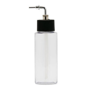 Iwata Crystal Clear Bottle 2 oz / 60 ml Cylinder With Side Feed Adaptor Cap