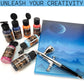NO-NAME Brand. Airbrush Paint Set - 16 Colors, Made In USA, Including Metallic and Neon, Opaque, Water-Based Acrylic Paint - Ideal for Plastic Models, Metal & Hobby, Ready To Spay